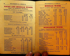 Mouquin Restaurant & Wine Co Price List December 1 1903 New York City