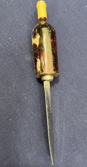 No Label Vintage Brown Wine Bottle Handle Collectible Knife