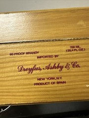 Vintage Carlos I Brandy Pedro Domecq Wood Box Bottle Holder Keepsake *Box ONLY*