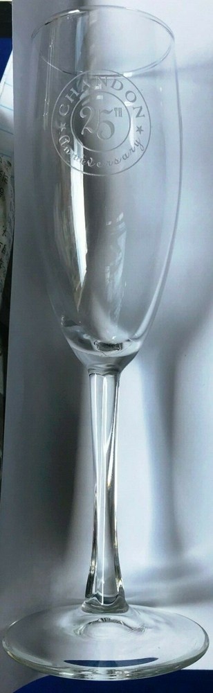 DOMAINE CHANDON 25th Anniversary Napa Sparkling Wine Glass Champagne Flute 1998