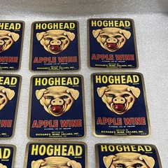 Lot of 24 Vtg UnUsed NOS HogHead Wine Label Richards Cellars, Petersburg, VA