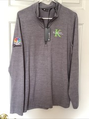 Travis Mathew Pullover Men&rsquo;s Medium Grey NWT Crestview 1/4 Zip Korbel Champagne