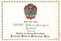 1959er 1950s Scharzberger Mosel Saar Ruwer German Wine Label