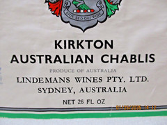 1960&rsquo;s-70&rsquo;s Wine Bottle Label Australian Chablis Sidney Aust. Lindeman&rsquo;s Wines