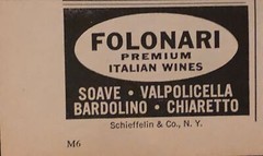 PRINT AD 1961 Folonari Premium Italian Wines Schieffelin & Co New York 2”x3” Ad