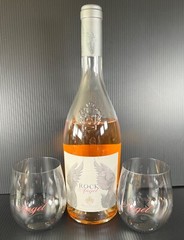 Chateau d’Esclans Rock Angel Rose Stemless Wine Glasses – set of 2 – New