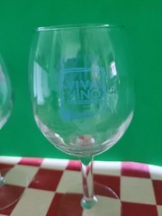 Set of 5 Viva Vino New Mexico Wine Festival 7&Prime; Glasses – Multi-Color Lettering