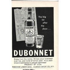 Dubonnet Aperitif Wine 1950s Vintage Print Ad