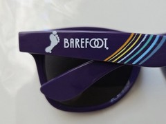OFFICIAL NEW BAREFOOT PROMO SUNGLASSES NFL SPONSOR PRIDE PURPLE WAYFARER WINE