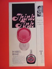 1971 ISABEL ROSE&rsquo; Great Wine from Portugal Think Pink! photo art print ad