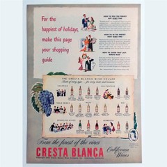 1946 LIFE Vintage Cresta Blanca California Wines & Coty Fragrances