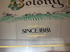 Vtg Italian Swiss Colony California Wines Advertising Mirror Wood Frame 14”x20”