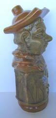 VINTAGE FRIAR BROWN BUST 1761 ON WINE BARREL CASK DECANTER MADE IN ITALY