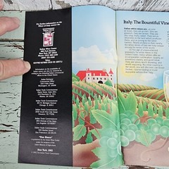 Vintage Vino Blanco Italian Wine Center 1982 Product Booklet
