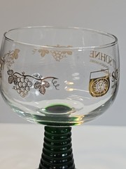 Schmitt Sohne Green Footed Stem Wine Glass W Germany