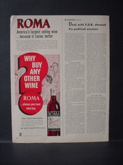 1952 ROMA California Wine Fresno CA Vintage Print Ad 11523