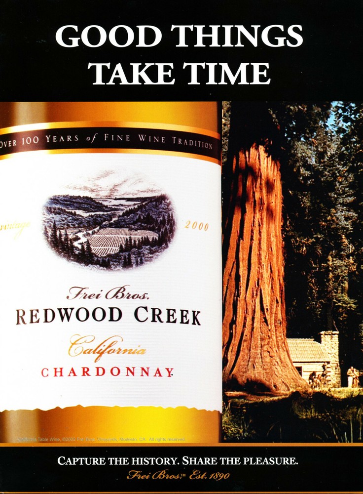 REDWOOD CREEK WINE AD #2 RARE 2002 OUT OF PRINT