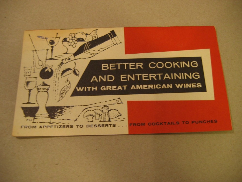 1960s CHRISTIAN BROTHERS Better Cooking & Entertaining Fromm & Sichel Inc