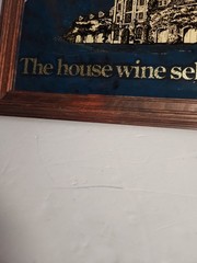Vintage 1986 Inglenook Winery Bar Mirror Sign Wood Framed Napa Valley 19×15