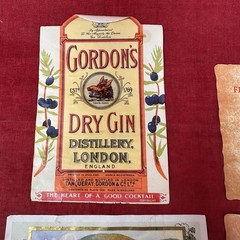 9 Vintage Bottle Label Wine Spirit Foreign 1950s 1960s Beer Bulk Lot