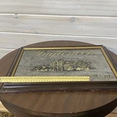 Vintage 1986 Inglenook Winery Wooden Framed Smoked Mirror Bar Sign 19”X15”