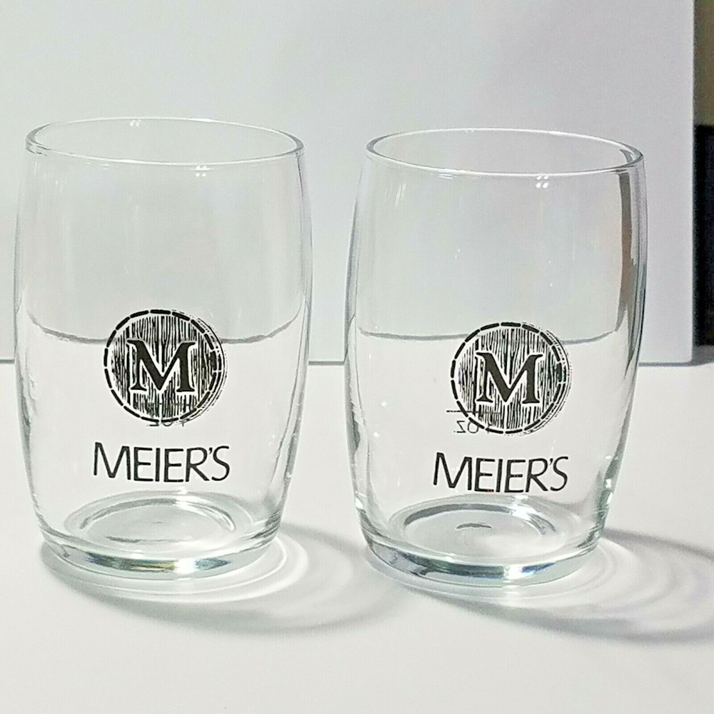 Lot of 2 Meier&rsquo;s Winery Taster Glasses 4oz 3 1/8&Prime; Tall