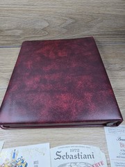 The Connoisseur Vtg. Wine Label Collector Album w/ Pages & Assortment Of Labels