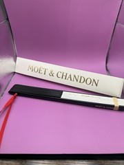Moet & Chandon Champagne Sensu Folding Hand Fan Bamboo & Paper Set Of 10 IN BOX