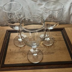 Set of 3 Vintage Bonny Doon Vineyards Winery Wine Glass Aptos California 7&Prime;