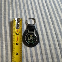 V. Sattui Winery 125th Anniversary Keychain Black Leather Napa Valley 1885-2010