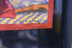LASSETER FAMILY WINERY AMOUREUX WINE BOTTLE LABEL ART & SIGNED PRINT – ORIG