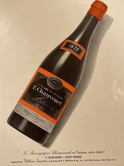 Vintage 1947 French Wine Print Ad Chauvenet Nuits St Georges Bottle
