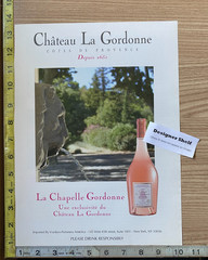 Chateau La Gordonne Rose Wine 2016 Magazine Print Ad