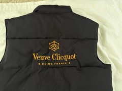 Veuve Clicquot Puffer Vest – Large- EMBROIDERED LOGO