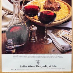 1992 Vino Italian Wine Trade Commission Vintage Print Ad 90s Food Advert Art