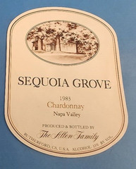 Lot of 2 Sequoia Grove Napa Valley Bottle Labels (1981 & 1983) California WINE