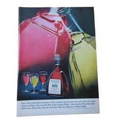 1972 Taylor Wine in Half-Gallon Decanters – Vintage Print Ad