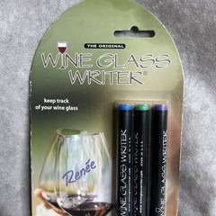 Wine Glass Writer Pens 3 Pack Markers Party Drink Identifier Made in USA New