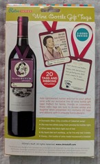 RETRO Funny Wine Bottle Labels Gift Tags and Ribbons 5 Dual Sided Retro Designs
