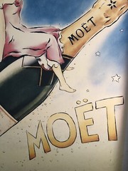 Moet Chandon advertisement 1975, Signed