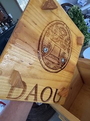 DAOU Wine Varnished Box w Lid. Paso Robles CA 8.5” Tall x 9.25” wide. Pls Read