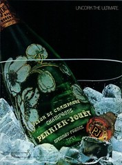 1986 Perrier Jouet Fleur De Crawpagre Champagne Print Ad Vintage