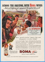 1944 Roma Wine Co Fresno CA Hotel Metropolitano Guayaquil Ecuador Clark Agnew ad