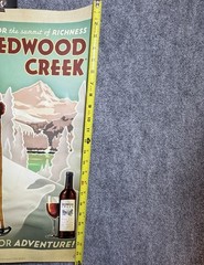 2008 Redwood Creek Wine PRINT AD Skiing Adventure Art Large Poster (24”x 18”)