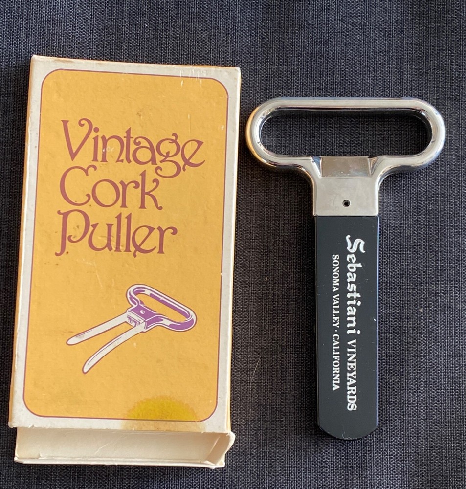 Vintage Never Used Sebastiani Vineyards Wine Puller w/ Original Box