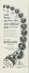 1950 Roma Wine Pouring Glasses Americas Largest Selling Vintage Print Ad L7