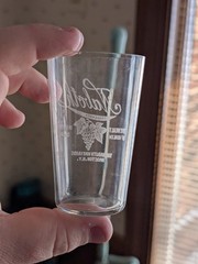 Naboth Vineyards Brocton NY New York Etched Small Glass Cup Grape Wine