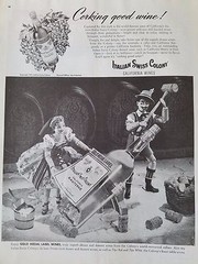 1947 Italian Swiss Colony Cork Bottle California Sauterne Gold Label Ad