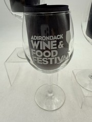 Adirondack Wine & Food Festival Wine Glass Set Of 3 Lake George N.Y. 2018 Gift