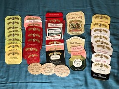 Lot of 41 Vintage Paul Masson Wine Labels. Winery in Saratoga, California.